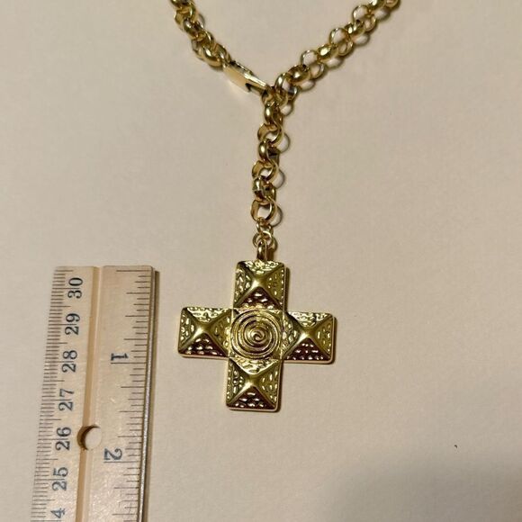 Vintage cross necklace N821 - Picture 6 of 6